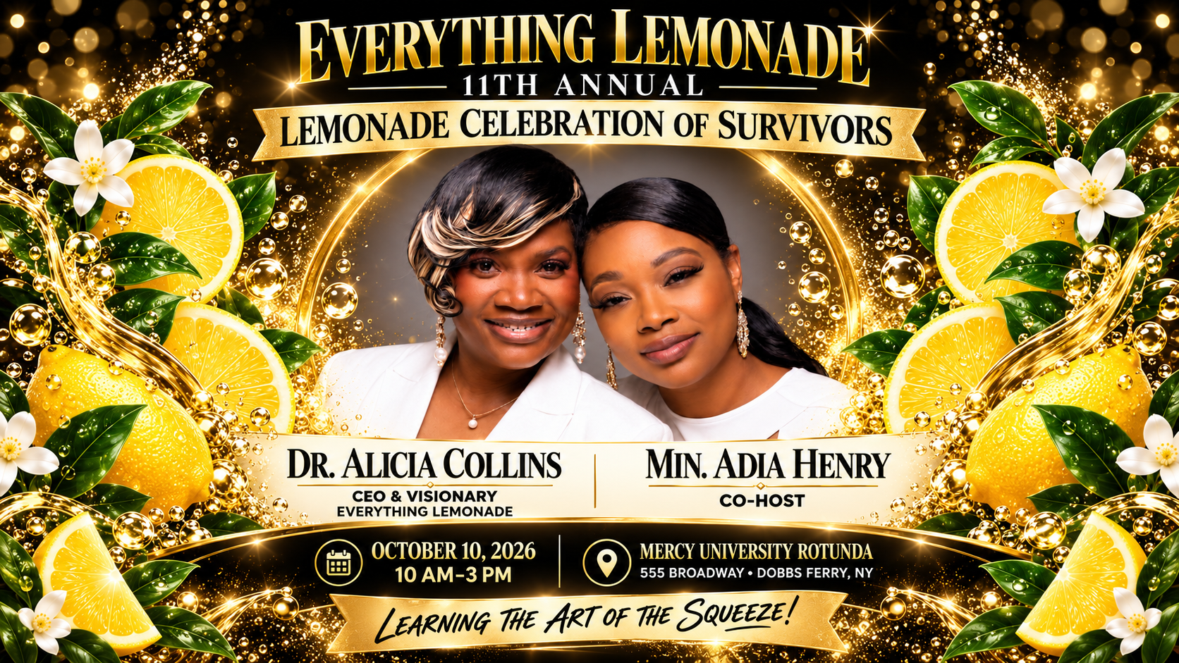 Dr. Alicia Collins, CEO & Visionary of Everything Lemonade, and Min. Adia Henry, Co-Host