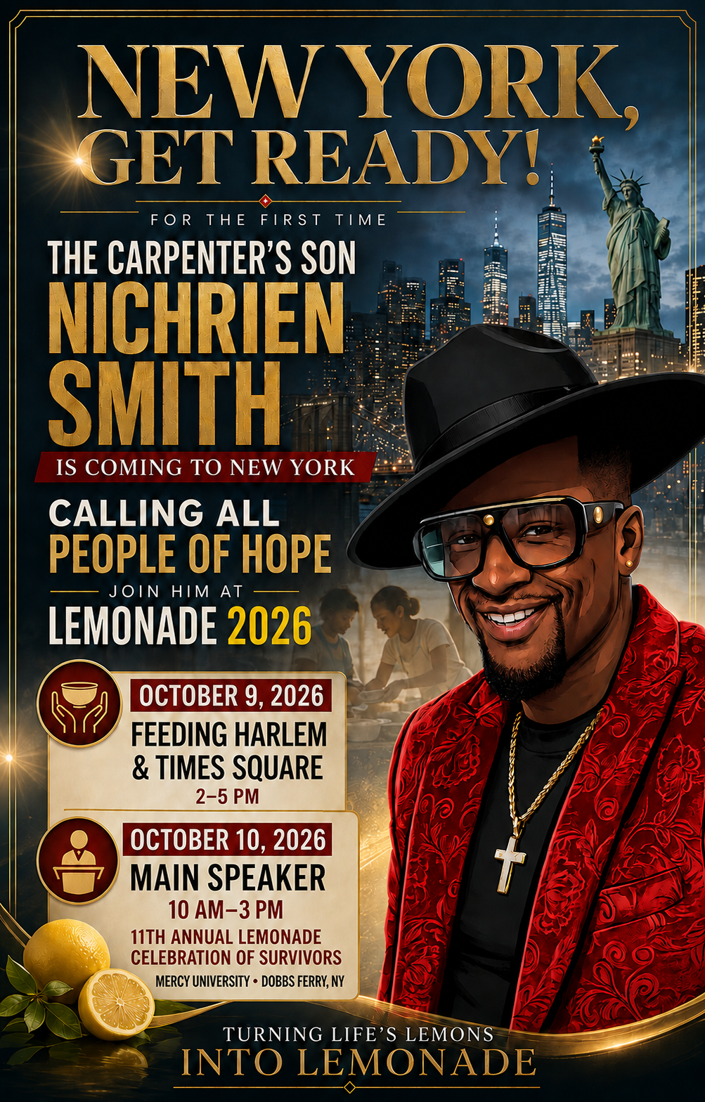 Nichrien Smith — The Carpenter's Son coming to New York for Lemonade 2026